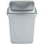 KALAM.KZ - Корзина для бумаг 12л, цельная с вращающейся крышкой, серая Стамм
