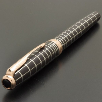 KALAM.KZ - Ручка перьевая Parker Sonnet Cisele Decal Brown PGT,  0,7 мм F, синяя 1859480