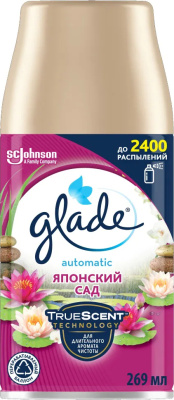 Освежитель воздуха 269мл, Glade сменный для automatic "Японский сад" 