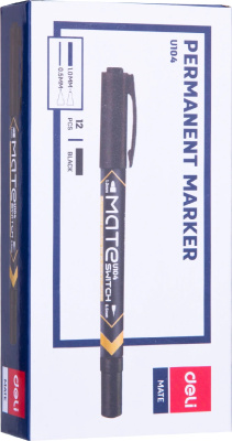 KALAM.KZ - Маркер для CD/DVD 0,5-1,0 мм, двухсторонний, черный DELI