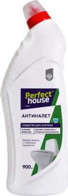 Чистящее средство для сантехники 900мл, с дозатором, антиналет "Perfect House"