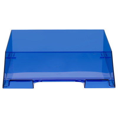 KALAM.KZ - Лоток горизонтальный А4, синий тонированный Стамм Фаворит