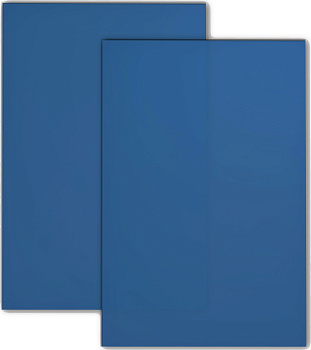 Книга учета 96л, А4, клетка, тв.обложка, бумвинил, цвет голубой, блок офсетный, без тисненения