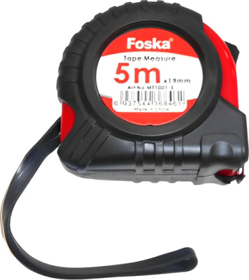 Рулетка 5м., с фиксатором, Foska