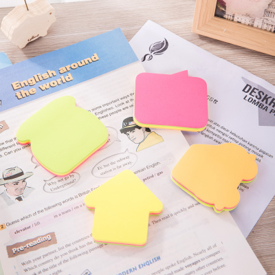 Бумага для заметок самоклеющаяся 76x76мм, 4цвх20л, 80л, фигурные, неоновые цвета Deli "Stick UP"