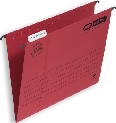 Папка подвесная A4(240x310(330)мм), 225гр, красная Hamelin