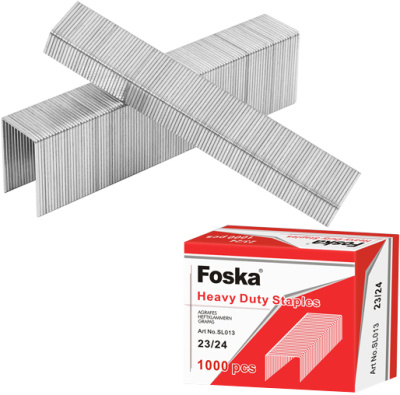 Скобы для степлера №23/24, 1-240л, 1000шт, оцинкованные Foska