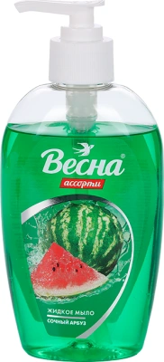Мыло жидкое 280мл Сочный арбуз, с дозатором "Весна"