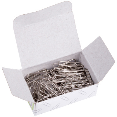 KALAM.KZ - Скрепки 22мм, 100шт, форма овальная, никелированные  OfficeSpace