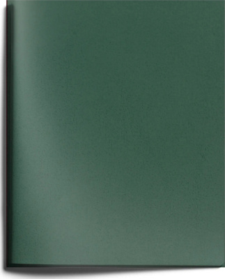 Тетрадь 48л, А5, клетка, скрепка, бумвинил, зеленый, Эксмо