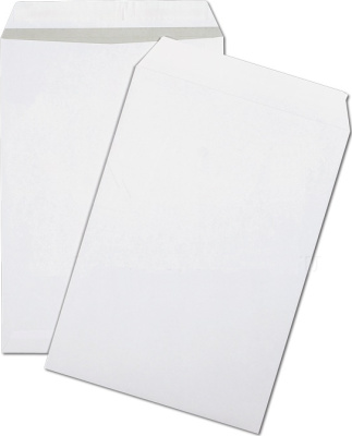 Конверт С4 (229х324мм), 90гр, без окна, белый,с отрывной полосой по короткой стороне Куверт