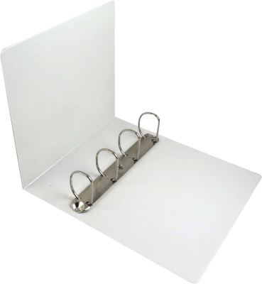 Папка на 4 кольца, A4, 38мм, PVC, белая Eisear