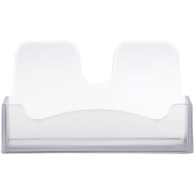 KALAM.KZ - Подставка для визиток, настольная, 100х40х55мм, тонированная серая Стамм