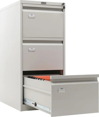 Картотека для подвесных папок А4, до 165 папок, 3 полки, ключевой Практик AFC-03