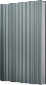 Книга для записей А5, 128л, клетка, иск. кожа,  серо-голубой, Эксмо