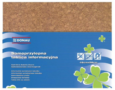 Доска информационная, 580x460мм, самоклеющаяся, коричневая Donau