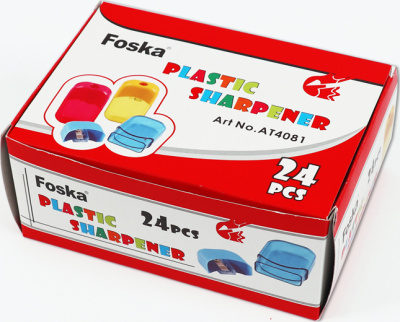 KALAM.KZ - Точилка 1 отверстие, с контейнером, форма прямоугольная, пластик Foska