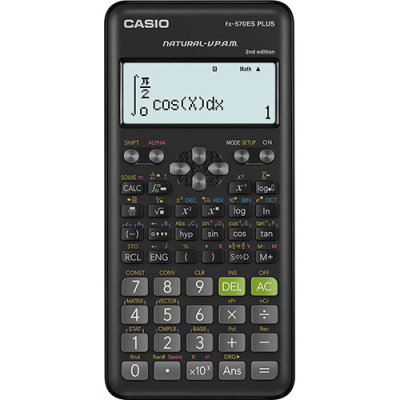 Калькулятор инженерный 10+2разрядов, 417 функций, 14 x 77 x 162мм, CASIO FX-570ESPLUS-2WETD