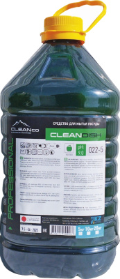 Средство для мытья посуды 5л, "Clean Dish" Яблоко, ПЭТ (Бутылка)