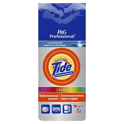 Порошок, Tide 15 кг, для стирки, автомат Аквапудра Color