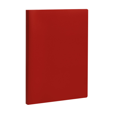 Папка с файлами, 40 файлов, А4, пластик, красная Стамм