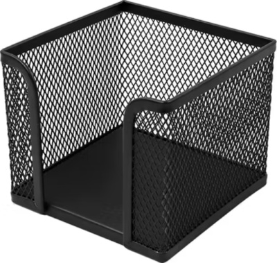 Подставка для бумаги, 100*100*80мм , металлическая черная сетка Foska