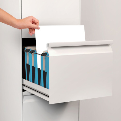 KALAM.KZ - Папка подвесная A4(240x318x6мм), 230гр, боковой ограничитель, синяя Hamelin