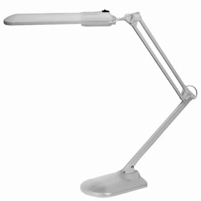 Лампа на подставке люминисцентная, 11Вт, 70см.,  серая Дельта +