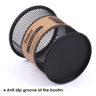 KALAM.KZ - Стакан для ручек, 80x100мм, металл, черный Foska