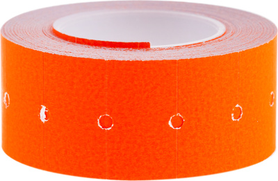 Лента ценниковая 21x12мм, 500шт в рулоне, оранжевая OfficeSpace