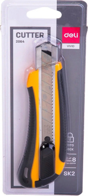 KALAM.KZ - Нож канцелярский 18 мм  усиленный, прорезиненная ручка, Deli