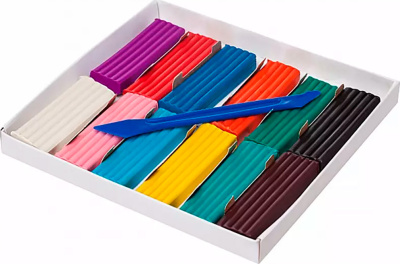 KALAM.KZ - Пластилин 12 цветов, 180гр, со стеком, серия "Веселые истории""Hatber",