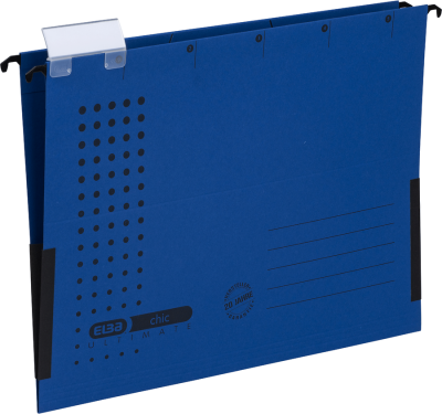 KALAM.KZ - Папка подвесная A4(240x318x6мм), 230гр, боковой ограничитель, темно-синяя Hamelin