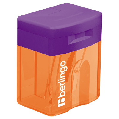 KALAM.KZ - Точилка 1 отверстие, с контейнером, пластик, ассорти "Fuze" Berlingo