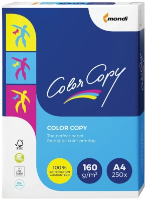 Бумага белая Color Copy А4, 160гр, 250л, матовая, без покрытия