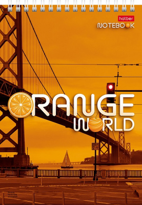 Блокнот 80л, А5, клетка, на гребне, лак, обложка мелованный картон, жёсткая подложка, "Hatber"