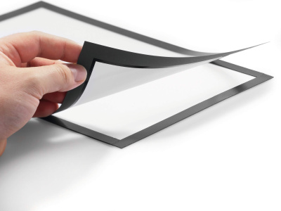 KALAM.KZ - Рамка магнитная, А4, настенная, самоклеющаяся, серебристая Durable