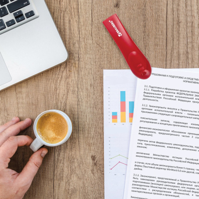 KALAM.KZ - Степлер №10, 1-12л, пластик, красный, Brauberg