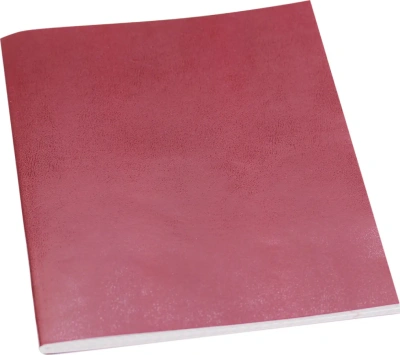 Тетрадь 48л, А5, клетка, скрепка, бумвинил, бордовый, Эксмо