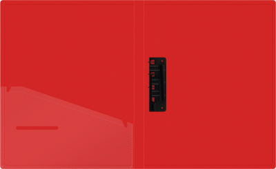 KALAM.KZ - Папка с прижимным зажимом А4, 17мм, пластик 700мкм, красная Berlingo SoftTouch