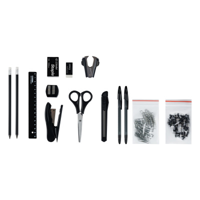 KALAM.KZ - Набор настольный 14 предметов, пластик, черный "MaxiDesk" Стамм