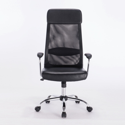 KALAM.KZ - Кресло офисное "Flight EX-540", хром, экокожа, сетка, черное, "Brabix"