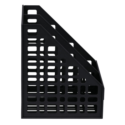 KALAM.KZ - Лоток вертикальный А4, 245мм, 2-х секционный, черный, сборный Стамм