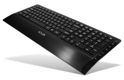 KALAM.KZ - Клавиатура Delux DLK-1900OGB черная, ультратонкая, беспроводная