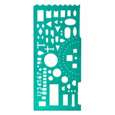 Линейка офицерская, 20см, гибкая, зеленая, отливная шкала Стамм