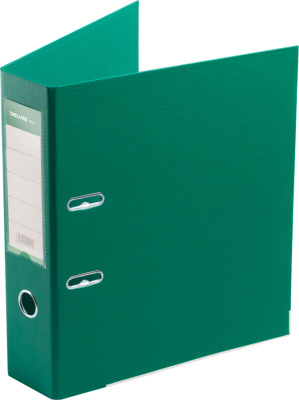 Регистратор A4, 70мм, PVC/PVC, зеленый, Deluxe