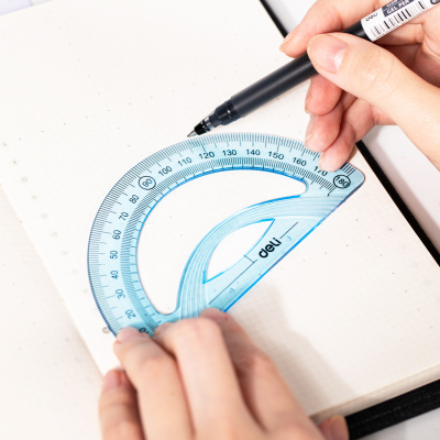 KALAM.KZ - Набор для черчения (треугольник .2 шт, линейка 20 см,транспортир), Deli