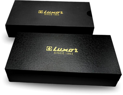 KALAM.KZ - Ручка шариковая 0,7мм, синяя, "Lancia", корпус черный/золото, в подарочной упаковке Luxor