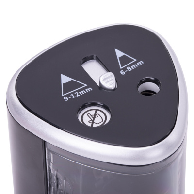 KALAM.KZ - Точилка электрическая, 2 отверстия, с контейнером, черная Brauberg