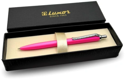 KALAM.KZ - Ручка шариковая 0,7мм, синяя, "Rega", корпус розовый, в подарочной упаковке Luxor